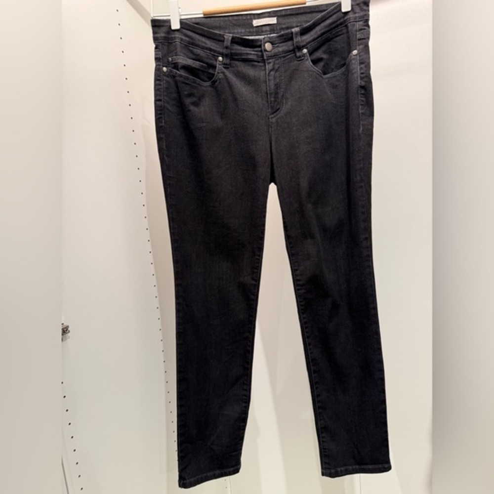 Eileen Fisher Petite Black & Gray Straight Cut  Jeans! AAA+preloved condition